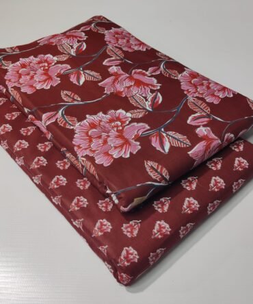 Pure Cotton Unstitched Suit Piece – 3 Piece Set (Top, Bottom & Dupatta)